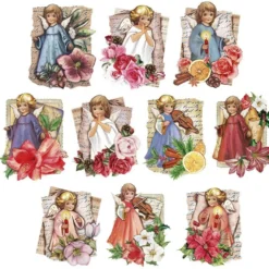 3-D Motive, Nostalgie-Engel 2, 6,5-9cm, 10 Motive