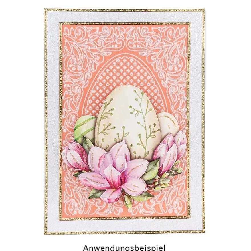 3-D Motive, Ostereier mit Blumen, 7,5-9,5cm, 10 Motive