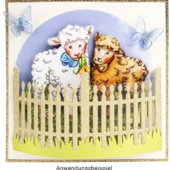 3-D Motive, Osterlämmchen, 5,5-9cm, 10 Motive
