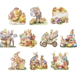 3-D Motive, Ostermotive, ausgestanzt, 8,5-9cm, 10 Motive