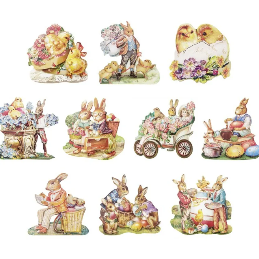 3-D Motive, Ostermotive, ausgestanzt, 8,5-9cm, 10 Motive