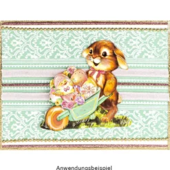 3-D Motive, Ostern, Gold-Gravur, 5,5-8cm, 10 Motive