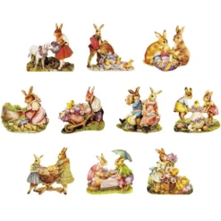 3-D Motive, Ostern, Gold-Gravur, 7,5-8cm, 10 Motive