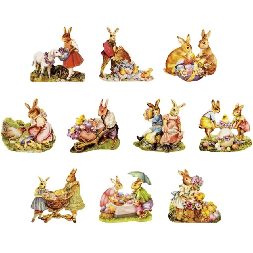 3-D Motive, Ostern, Gold-Gravur, 7,5-8cm, 10 Motive