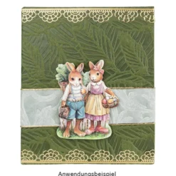 3-D Motive, Ostern Vintage-Style 1, 6-8cm, 10 Motive
