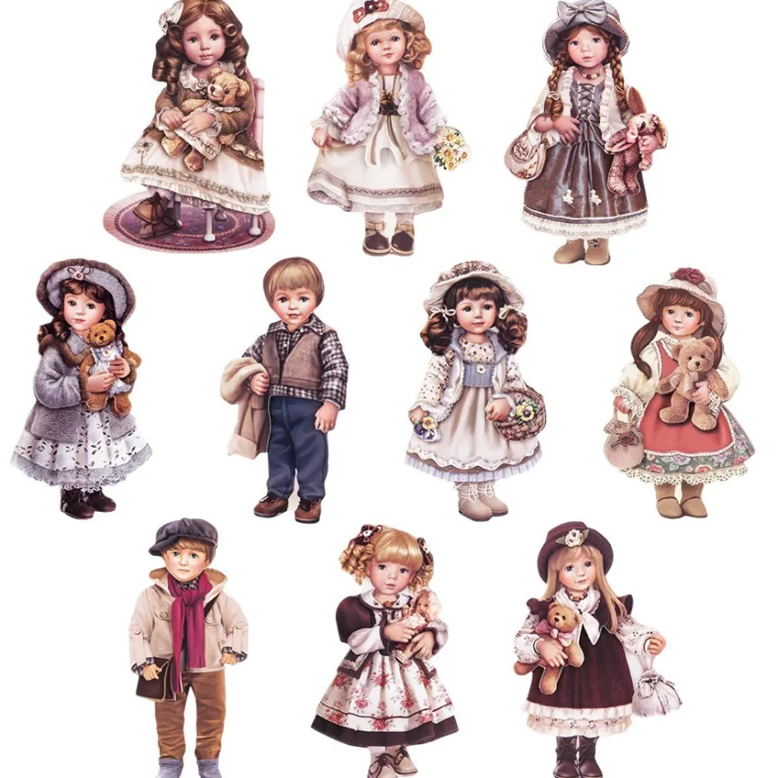 3-D Motive, Puppen, 5-10,5cm, 10 Motive