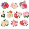 3-D Motive, Romantik-Blumen, 7-9cm, 10 Motive