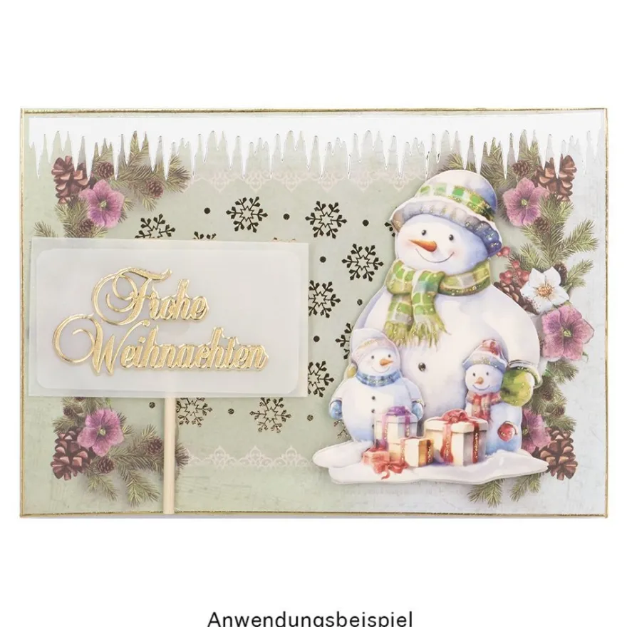 3-D Motive, Schneemann-Familie, 6,5-9cm, 10 Motive