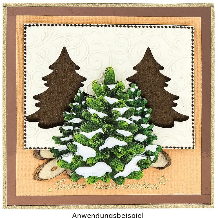 3-D Motive, Schneetannen, 6,5-10cm, 10 Motive