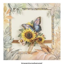 3-D Motive, Sonnenblumen, 7,5-9cm, 10 Motive