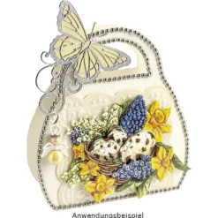 3-D Motive, Stilvolle Osternester, 7-10cm, 10 Motive