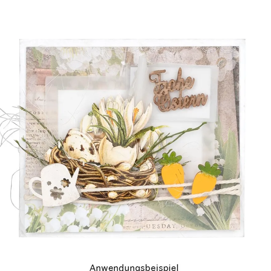 3-D Motive, Stilvolle Osternester, 7-10cm, 10 Motive