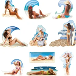 3-D Motive, Strandschönheiten, 3,5-12cm, 10 Motive