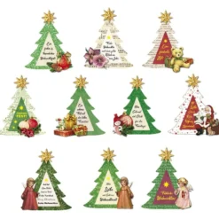3-D Motive, Tannenbaum Weihnachten, 7-9cm, 10 Motive