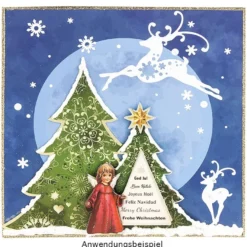 3-D Motive, Tannenbaum Weihnachten, 7-9cm, 10 Motive
