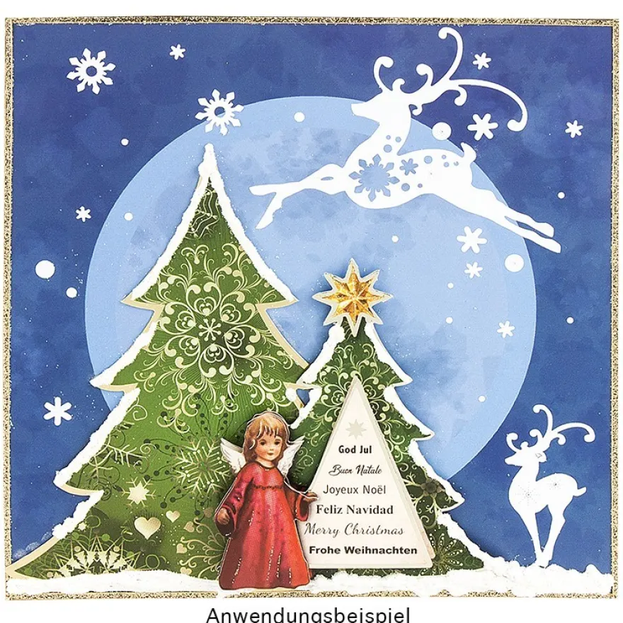 3-D Motive, Tannenbaum Weihnachten, 7-9cm, 10 Motive