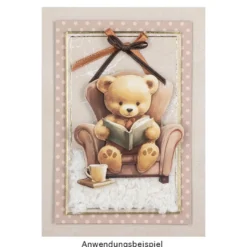 3-D Motive, Teddybären-Grüße, 6,5-9cm, 10 Motive