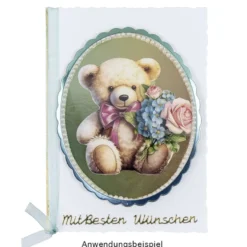 3-D Motive, Teddybären-Grüße, 6,5-9cm, 10 Motive