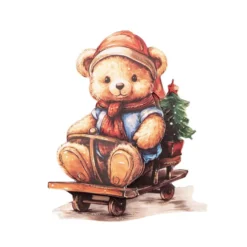 3-D Motive, Teddys im Winter, 6,5-8,5cm, 10 Motive