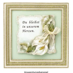 3-D Motive, Trauer, Gold-Gravur, 8cm x 8cm, 10 Motive
