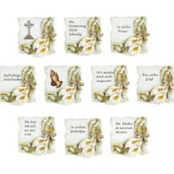 3-D Motive, Trauer, Gold-Gravur, 8cm x 8cm, 10 Motive