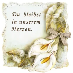 3-D Motive, Trauer, Gold-Gravur, 8cm x 8cm, 10 Motive
