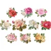 3-D Motive, Vintage-Rosen, 7-9,5cm, 10 Motive