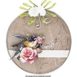 3-D Motive, Vintage-Rosengrüße, 7-10,5cm, 10 Motive