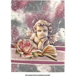 3-D Motive, Vintage-Rosengrüße, 7-10,5cm, 10 Motive