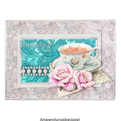 3-D Motive, Vintage-Rosengrüße, 7-10,5cm, 10 Motive