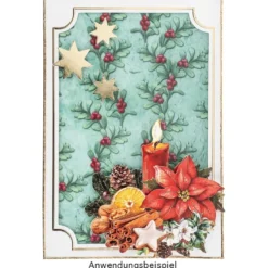3-D Motive, Vintage-Weihnachten, 7,5-10,5cm, 10 Stück