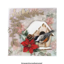 3-D Motive, Vogelhäuschen im Winter, 10 Motive