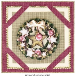 3-D Motive, Weihnachtliche Kränze, 8-9cm, 10 Motive