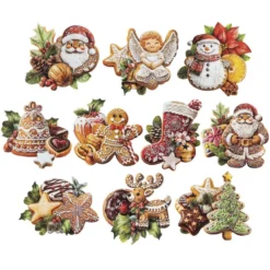 3-D Motive, Weihnachtliche Lebkuchen, 8-9,5cm, 10 Motive