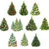 3-D Motive, Weihnachtsbäume, 6-11cm, 10 Motive
