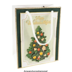 3-D Motive, Weihnachtsbäume, 6-11cm, 10 Motive
