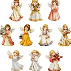 3-D Motive, Weihnachts-Engel, 5,5-9cm, 10 Motive