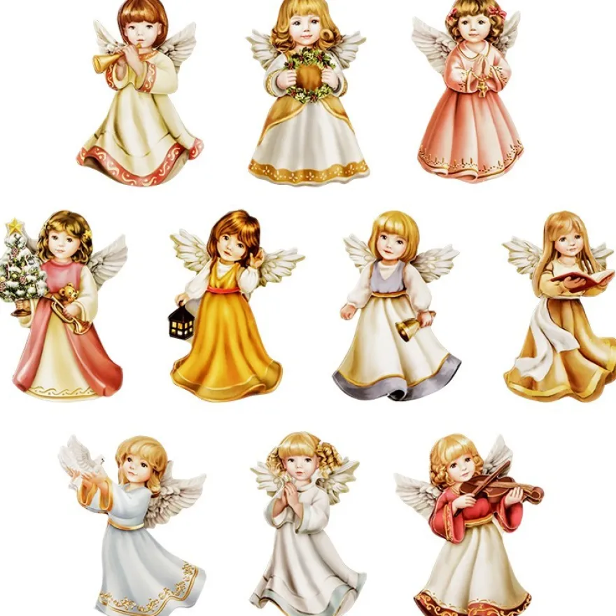 3-D Motive, Weihnachts-Engel, 5,5-9cm, 10 Motive