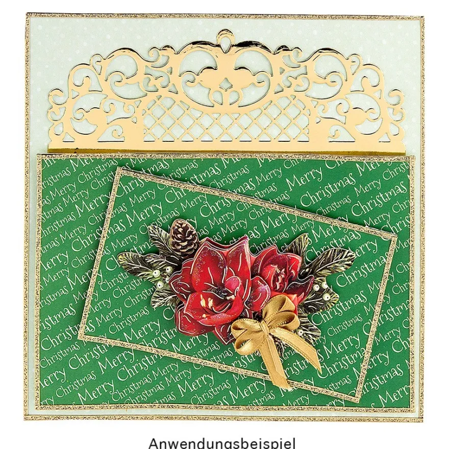 3-D Motive, Weihnachts-Floristik 1, Gold-Gravur, 7-10 cm, 10 Motive