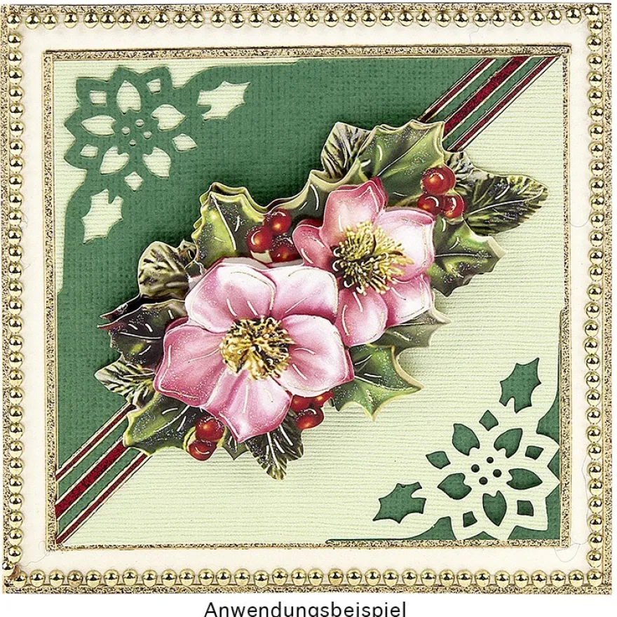 3-D Motive, Weihnachts-Floristik 1, 5-9,5cm, 10 Motive