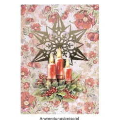 3-D Motive, Weihnachtskerzen, 6,5-9,5cm, 10 Motive