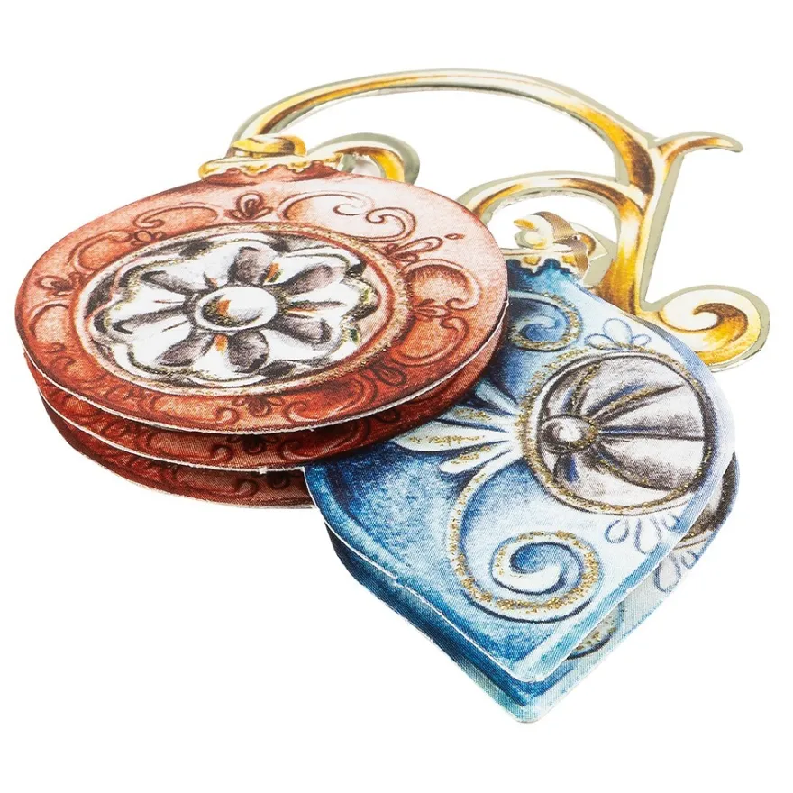 3-D Motive, Weihnachtskugeln Vintage, 4,5-13cm, 10 Motive