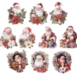 3-D Motive, Weihnachtsmann, 8-9,5cm, 10 Motive