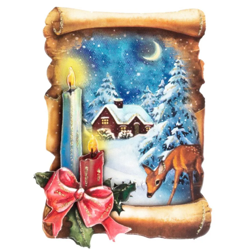 3-D Motive, Winterdörfer Nostalgie, 6-9cm, 10 Motive