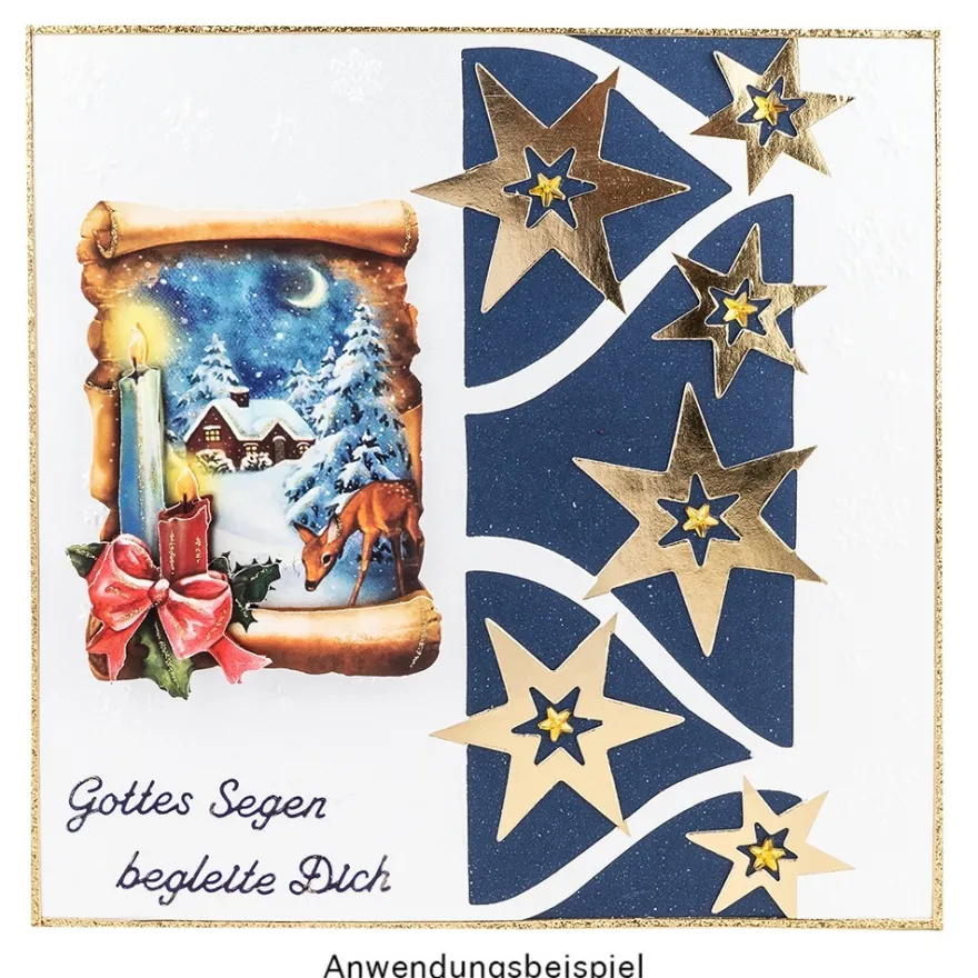 3-D Motive, Winterdörfer Nostalgie, 6-9cm, 10 Motive