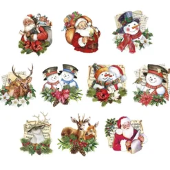 3-D Motive, Winterfreunde, 7-9cm, 10 Motive