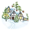 3-D Motive, Winterlandschaften, 7,5-9cm, 10 Motive