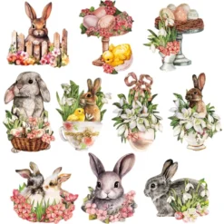 3-D Motive, Zarte Ostergrüße, 6,5-10cm, 10 Motive