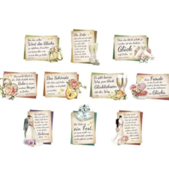 3-D Motive, Zur Hochzeit, 6,5-10cm, 10 Motive