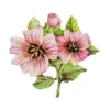 3-D Motiv, Hibiscus, Gold-Gravur & Glimmerlack, 8 cm